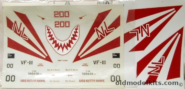 Fowler Aviation 1/32 Decals For F-14A #160656 Of Vf-111 Sundowners USS Kitty Hawk, FD3201 plastic model kit